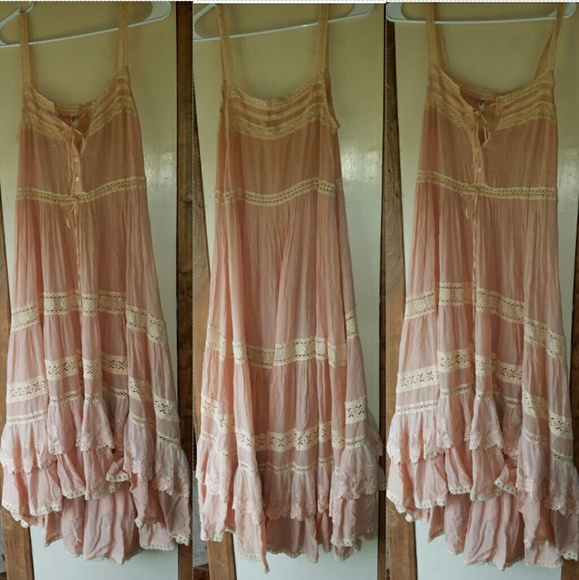 Spell designs prairie lace sun dress blush S rare - Picture 9 of 10